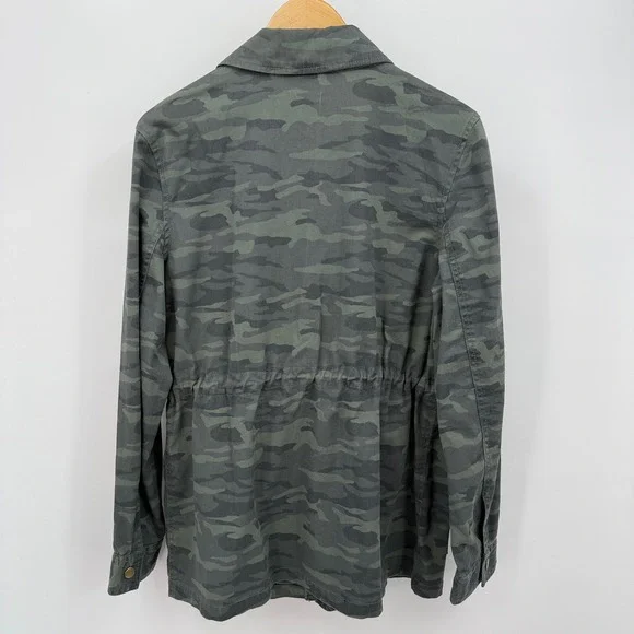 Caslon Women's Camouflage‎ Military Jacket Sz L Green Studded Chore Barn Country - Picture 4 of 14
